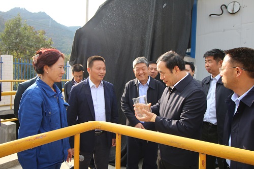 天津市副市长赵海山视察水情形公司丹凤县污水处置惩罚厂